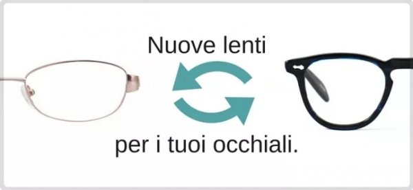 Sostituzione lenti su propria montatura da parte dell'ottico della Glance24